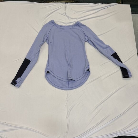 Lululemon Long Sleeve Seam-Detail Top – Lavender & Black – Size 6 - Picture 2 of 2